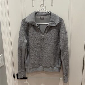 lululemon athletica Women's Heathered Gray Zip-Up Sweater
